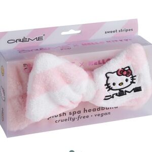 NIB The Creme Shop x Hello Kitty Plush Spa Headband with Bow💕